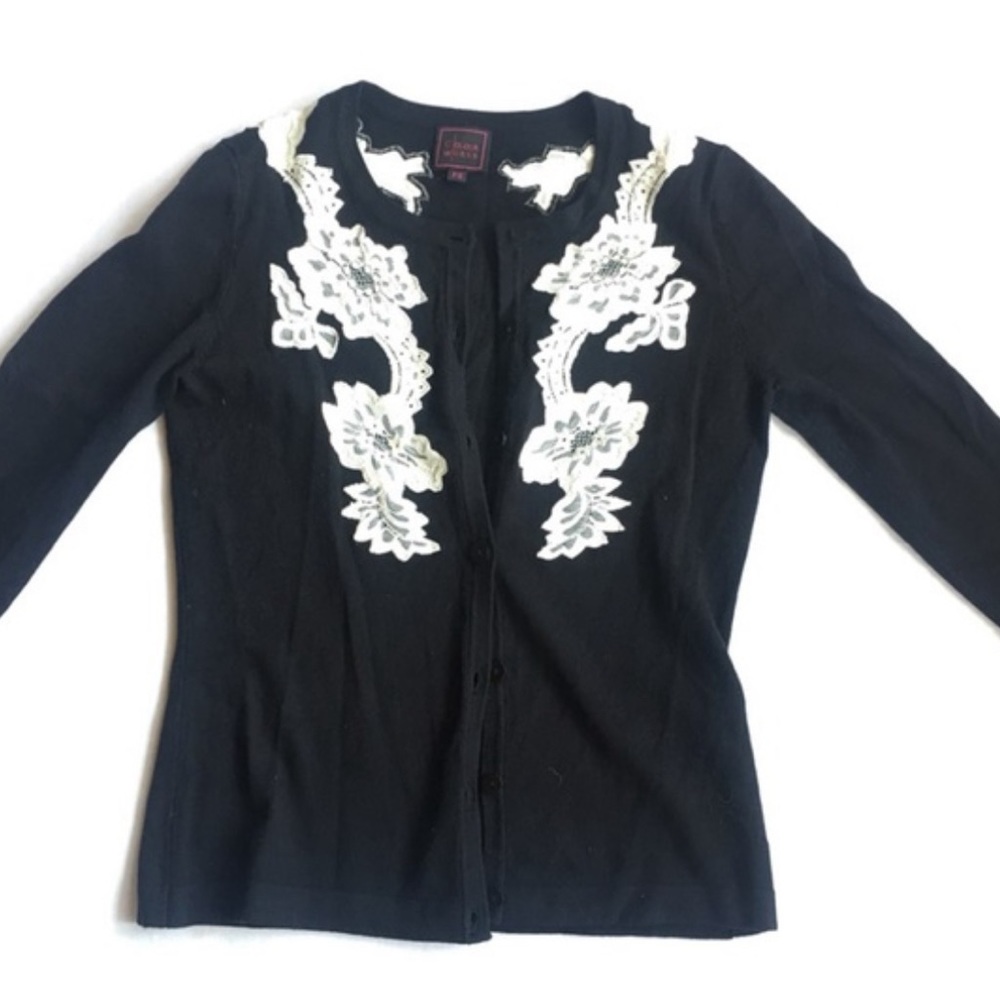 Colour works women’s black button down jacket L L37-25
